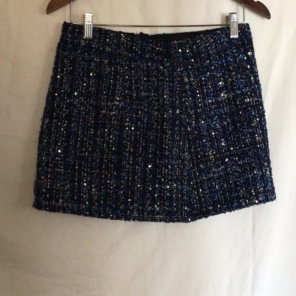 Blue and black sparkle skirt